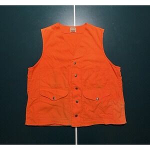 Vintage Filson Hunting Vest Men's Size 42 Blaze Orange Workwear Acrylic USA Made